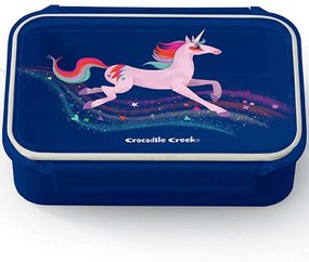 Φαγητοδοχείο Bento Μονόκερος BER-3865612 17,8x13,3x5,7cm Blue-Pink Crocodile Creek Πλαστικό