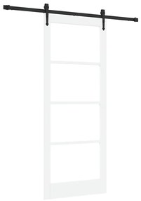 vidaXL Ολισθητή Πόρτα Λευκό 86 x 211 cm Ξύλο και μέταλλο