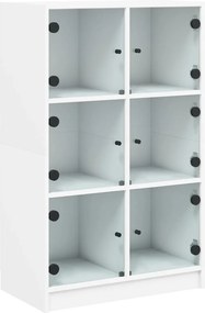 vidaXL Ντουλάπι με Πόρτες Λευκό 68x37x109 εκ. από Επεξεργασμένο Ξύλο