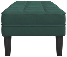 vidaXL Παγκάκι Σκούρο Πράσινο 113x57x39 εκ. Βελούδο
