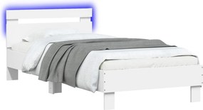 vidaXL Σκελετός Κρεβατιού Λευκό 80 x 200 cm Επεξεργασμένο Ξύλο