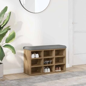 vidaXL Πάγκος παπουτσιών  Artisan Oak 82x32x50 cm Κατασκευασμένο ξύλο