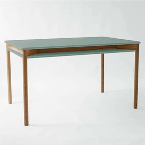 Τραπέζι Επεκτεινόμενο Με Ραφάκι Zeen ZEENEXTBE17 140x90x75/200x90x75cm Sage Green Mdf,Ξύλο