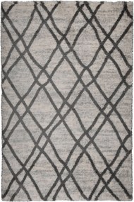 Χαλί Fluffy 369B White-Grey Βιοκαρπέτ 133X190cm