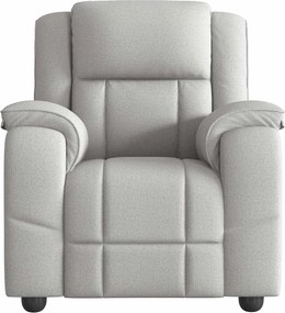 vidaXL καρέκλα ανάκλισης μασάζ Cloud Grey Fabric