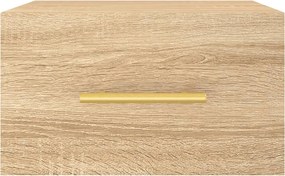 vidaXL Κομοδίνα Επιτοίχια Sonoma Δρυς 35 x 35 x 20 εκ.