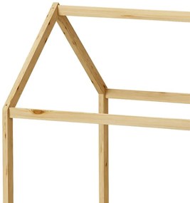 Κρεβάτι παιδικό Nino τύπου Montessori ξύλο πεύκου φυσικό 90x190 εκ. 90x190x140 εκ.