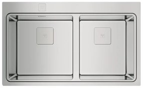 Teka Zenit RS15 2B 86 Ένθετος Νεροχύτης Inox Σατινέ Μ86xΠ52cm