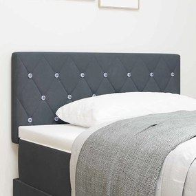 vidaXL Κεφαλάρι Σκούρο Γκρι 100 cm Βελούδο