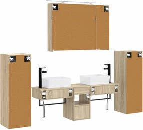 vidaXL Σετ Επίπλων Μπάνιου 6 pcs Sonoma Δρυς