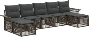 vidaXL Σετ Καναπέ Κήπου 7 pcs Γκρι συνθετικό ρατάν
