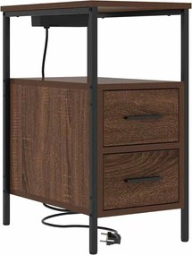 vidaXL Κομοδίνο Καφέ δρυς 30 x 48 x 61 εκ Επεξεργασμένο ξύλο