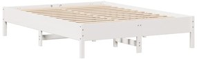 vidaXL Σκελετός Κρεβ. Χωρίς Στρώμα Λευκό 160x200 εκ Μασίφ Πεύκο