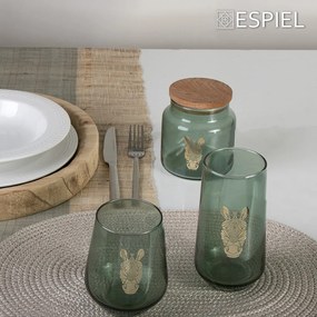 JUNGLE ZEBRA ΠΡΑΣΙΝΟ ΔΟΧΕΙΟ ΜΕ ΚΑΠΑΚΙ 635ML 10X11EK... ΣΕΤ 4τμχ - Espiel