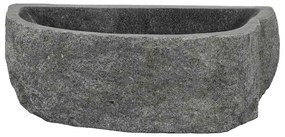 vidaXL Κρεμαστή Λεκάνη Γκρι (38-45) x (30-35) x 15 εκ. Πέτρα Ποταμού