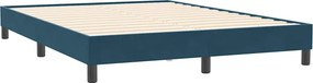vidaXL Box Spring Κρεβάτι χωρίς στρώμα Σκούρο μπλε Βελούδινο