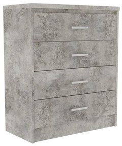 Chest f 4 drawers Olympus  in antique anthracite colour 80x40x95 80x40x95 εκ.