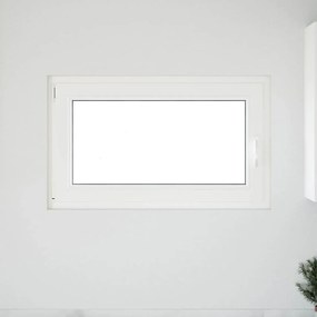 vidaXL Παράθυρο Υπογείου "RISOR" 100x50 εκ. Ανακλινόμενο & Περιστρεφόμενο DIN Αριστερά Λευκό