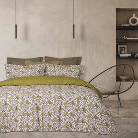 Σεντόνια 5412 Casual Με Λάστιχο (Σετ 3τμχ) Olive Das Home Single 120x235cm Βαμβάκι-Πολυέστερ