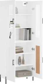 vidaXL Ντουλάπι Λευκό 69,5x34x180 εκ. από Επεξεργασμένο Ξύλο