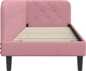vidaXL Κρεβάτι Γωνίας Ροζ 80 x 200 cm Βελούδο
