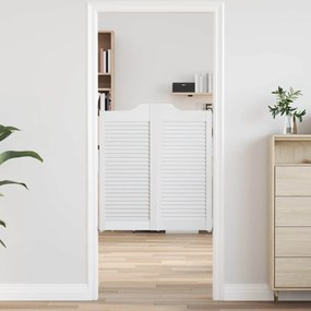 vidaXL Πόρτες Swing 2 pcs Λευκό Μασίφ Ξύλο Πεύκου