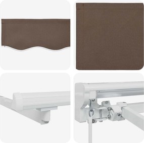 vidaXL Χειροκίνητη Ανακλινόμενη Σκίαση Taupe 3 x 2,5 μ