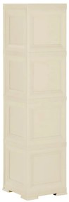 vidaXL Πλαστικό Ντουλάπι Angora Λευκό 40 x 43 x 164εκ. με Σχέδιο Ξύλου