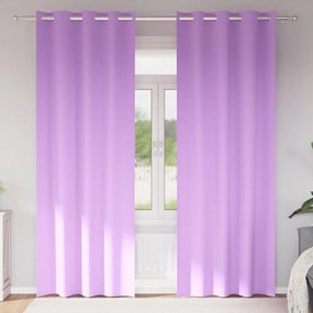 vidaXL Κουρτίνες με κουρτίνες 2 pcs Μοβ 225x140εκ. Πολυεστέρας
