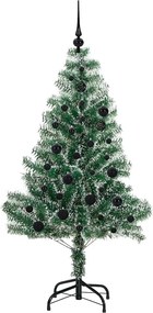 vidaXL Τεχνητό Δέντρο Χριστουγέννων με Χιόνι και Φώτα LED 150 cm