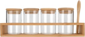 Βαζάκια Μπαχαρικών (Σετ 5τμχ) Σε Σταντ Estia Bamboo Essentials 01-28206