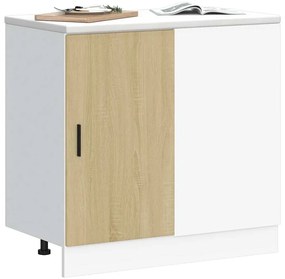 vidaXL Ντουλάπι βάσης νεροχύτη Lyon Sonoma Δρυς από Επεξεργασμένο Ξύλο