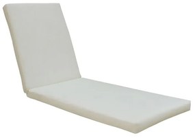 SUNLOUNGER Μαξιλάρι Ξαπλώστρας Ύφασμα Εκρού Water Repellent, Foam+Polyester Φερμουάρ-Velcro