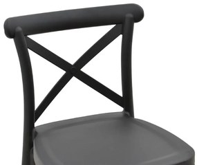 Σκαμπό μπαρ Crossie pp μαύρο 44x44x113εκ 44x44x113 εκ.