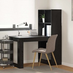 vidaXL Γραφείο Μαύρη δρυς 122 x 67 x 145 εκ. Επεξεργασμένο ξύλο
