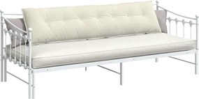 vidaXL Μαξιλάρι Πλάτης Κρεμ 200 x 50 εκ. Υφασμάτινο Κορντουρά