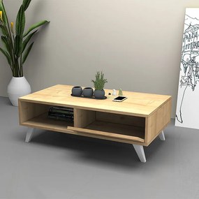 Τραπεζάκι σαλονιού Aster Megapap χρώμα sonoma 120x56x40εκ.