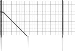 vidaXL Συρματόπλεγμα Περίφραξης Ανθρακί 1 x 10 μ. με Καρφωτές Βάσεις