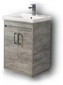 Πάγκος Κρεμαστός SAVINA CEMENT 55 3BSA055CE0HG 52x44x60, Νιπτήρας 55x46 3BSA055CE0HG