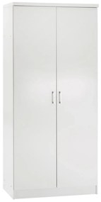 Ντουλάπα ρούχων δίφυλλη REAL χρώμα λευκό 80x42.5x180.5