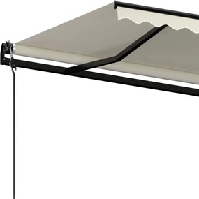 vidaXL Τέντα Συρόμενη Αυτόματη Κρεμ 450 x 350 εκ.