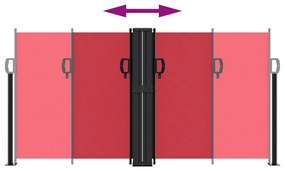 vidaXL Σκίαστρο Πλαϊνό Συρόμενο Κόκκινο 120 x 600 εκ.