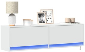 vidaXL Έπιπλο Τοίχου Τηλεόρασης με LED Λευκό 140x31x38 εκ.