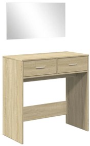 vidaXL Μπουντουάρ με Καθρέφτη Sonoma Δρυς 80 x 39 x 80 εκ.