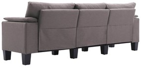 vidaXL Καναπές Taupe Τριθέσιοι ύφασμα