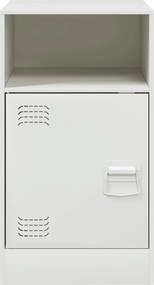 vidaXL Κομοδίνο Λευκό 34,5x39x62 εκ. από Χάλυβα