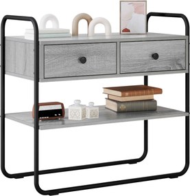 vidaXL Τραπέζι κονσόλας Γκρι Sonoma 80 x 40 x 75 εκ.