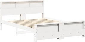 vidaXL Σκελετός Κρεβατιού Λευκό 150 x 200 cm Επεξεργασμένο ξύλο