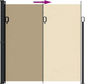 vidaXL Σκίαστρο Πλαϊνό Συρόμενο Μπεζ 200 x 600 εκ.