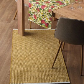 Χαλάκι Κουζίνας Santino 41 Mustard Kentia 70X140cm Βαμβάκι-Πολυέστερ